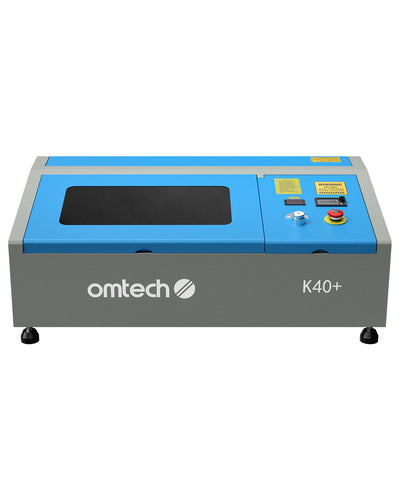 DF0812-40BN - K40+ - 40W CO2 Desktop Laser Engraver Machine with 8” x 12” Working Area, Compatible with LightBurn, LCD Display, and Red Dot Pointer (Blue)