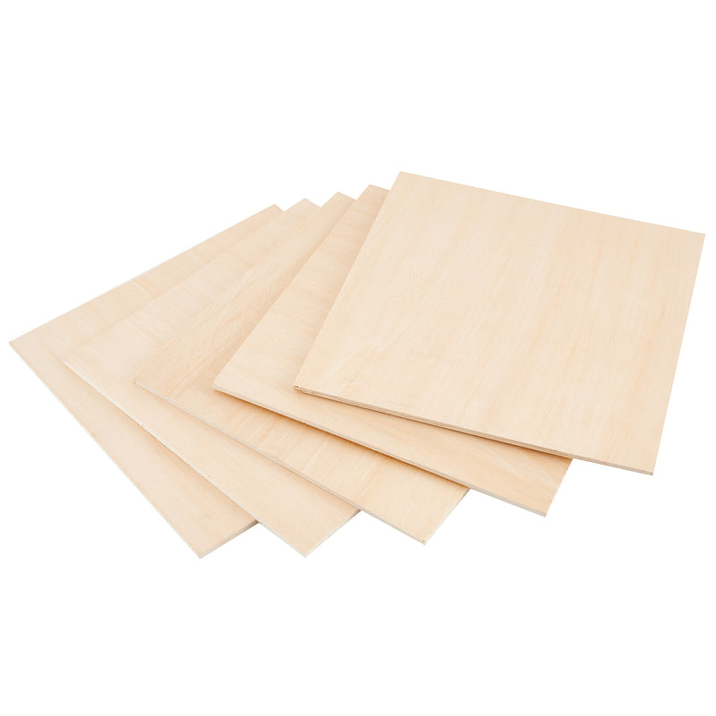 1/4" Thick American Baltic Birch 12"x15" Plywood Sheets for Laser Engraver Cutting Machine - 5pc