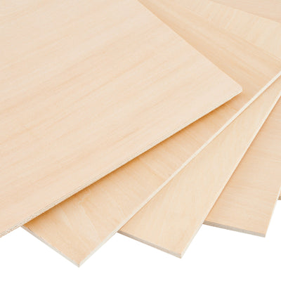 1/4" Thick American Baltic Birch 12"x15" Plywood Sheets for Laser Engraver Cutting Machine - 5pc