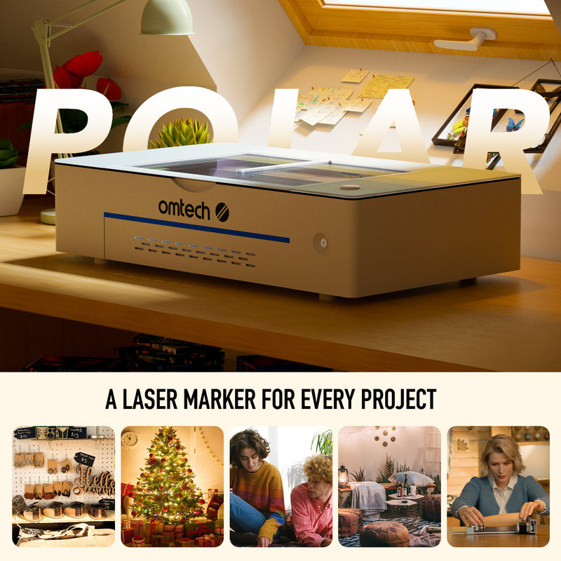 Polar 50W Desktop Laser Cutter & Engraver Machine With Rotary