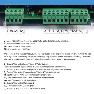 40W Laser Power Supply for K40 CO2 Laser Engravers Details
