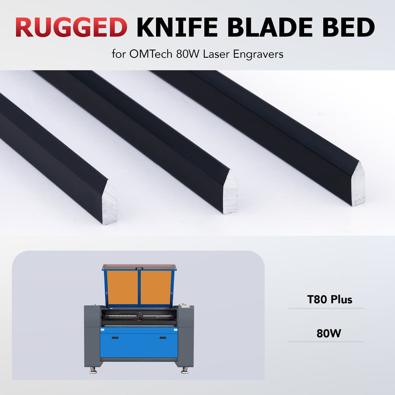 Knife Laser Blades Bed, Aluminum Laser Working Table for 24"x35" CO2 Laser Engraver
