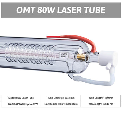 80W CO2 Laser Tube Specifications